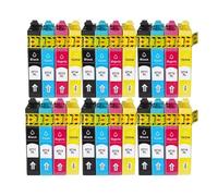 HNJFXCRO Jeu de Cartouches d'encre compatibles Compatible avec T0711, T0712, T0713, T0714, Compatible avec Stylet D78, D92, D120, DX4000, DX4050, DX4400(6SET)