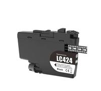 HNJFXCRO Jeu de Cartouches d'encre compatibles LC424 LC424BK LC424C LC424M LC424Y Compatible avec imprimante à Jet d'encre DCP-J1200W DCP-J1200WE(1PCS-Black)