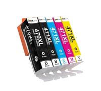 HNJFXCRO Jeu de Cartouches d'encre compatibles PGI470 CLI471 470XL 471XL Compatible avec imprimantes TS5040 MG5740 MG6840 TS6040(470 1Set)