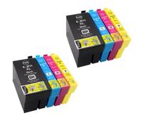 HNJFXCRO Jeu de Cartouches d'encre compatibles T2711 T2714, Compatible avec WF7110 WF7610 WF7620 WF3620 WF3820 WF3640 3640D 7110DTW 7610DWF 7620D(2 Set)