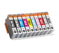 HNJFXCRO Jeu de Cartouches d'encre de Remplacement 10 Couleurs Compatible avec imprimantes à Jet d'encre PFI300 PFI-300 PFI 300(1SET)