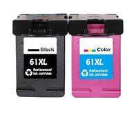 HNJFXCRO Remplacement Compatible Compatible avec Cartouche d'encre Noire 61 XL 61XL 61 Cartouche Compatible avec imprimante modèles 1000 1050 1050A 1510 2000 2050 2050A 3000(1BLACK 1COLOR)