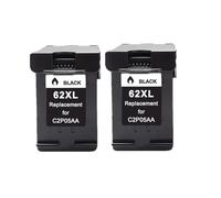 HNJFXCRO Remplacement de Cartouche d'encre Compatible Compatible avec 62XL 62 XL Compatible avec imprimantes 5640 OfficeJet 200 5540 5740 5542 7640(2PCS BK)