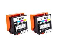 HNJFXCRO Remplacement de Cartouche d'encre Compatible Compatible avec T376 T3760 Compatible avec imprimante à Jet d'encre PictureMate PM-525 PM525(2 Pieces)