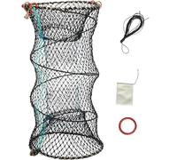 HNJKJEU Krabbenfalle 40x80cm Filet de pêche pliable pour crabes, crevettes et homards. Filet de pêche pour écrevisses de rivière. Piège à crabes pliable pour la pêche aux crabes, crevettes, homards et
