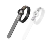 HNJUSR 2 Pièces Ring Sizer, Outil de Mesure de la Taille des Doigts avec loupe EU Tailles de Bague Jauge Bijoux Sizer Outil pour la Mesure des Bijoux Hommes Femmes (Noir, Blanc)