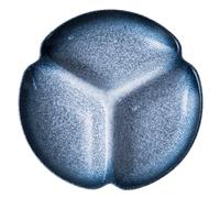 HNJZX 10" assiettes en céramique divisées de 4-3 compartiments de contrôle de portion assiettes de dîner bariatriques pour un repas équilibré (bleu)