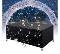 HNKDKJ Bache de Protection Exterieur Housse Salon de Jardin 190x115cm Rectangulaire Imperméable Couverture de Protection Meubles Bâche pour Table de Jardin Noir - 190x115x60cm/LxWxH