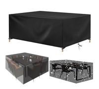 HNKDKJ Bâche Table de Jardin 80x50x45cm/LxWxH Housse Salon de Jardin Exterieur Impermeable Housse Protection pour Table de Jardin 420D Tissu Oxford Housse pour Mobilier de Jardin