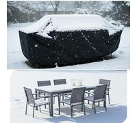 HNKDKJ Housse Hivernage Salon de Jardin Imperméable Housses pour Meubles de Terrasse Bâche Table Jardin au Vent Anti-UV 420D Tissu Oxford Housse Table de Patio - 230x110x74cm/LxWxH