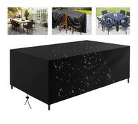 HNKDKJ Housse Table de Jardin 80x50x45cm/LxWxH Bâche Protection Salon de Jardin Housse Salon De Jardin Exterieur Imperméable Noir Housse De Protection Table De Jardin Résistance au Vent Anti-UV