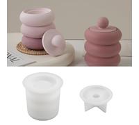 HNLMZ Moule en Silicone Bougeoir,1 Pièces DIY Résine Époxy Moules,Pot De Fleurs Silicone Moules pour Fabriquer des Bougeoirs, des Pots de Fleurs, des Porte-Stylos