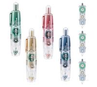 HNLMZ Rouleaux de Colle Double Face,4 PCS Roller Colle Avce Des Points Livré avec 3 Recharges,Easy Refill Roller Correcteur pour la Fabrication de Cartes, Photos, Journalisation et Scrapbooking