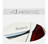 HNLUY 4-Matic Emblème 3D ABS Logo Badge Décoration Cadeau (Argent Chromé) Compatible avec Mer-CED-ES-Be-nz Accessoires (A1)