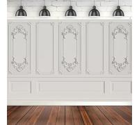 Hnmdmyi 2.1x1.5m Toile de Fond Chambre Vintage à l'intérieur Cadre Européen Blanc Maison Moderne Château Français Cimenterie Mur Fond Photographique Portrait Adulte Bannière Photo Booth Props