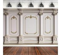 Hnmdmyi 3x2m Toile de Fond Chambre Vintage à l'intérieur Cadre Européen Blanc Porte de Maison Moderne Classique Château Intérieur Fond Photographique Portrait Adulte Photoshoot Photo Booth Props