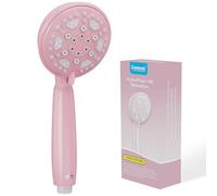 HNNHOME Pommeau de douche haute pression - douchette 6 Modes avec Grande Tête de 10 cm,Réglable Universel et Facile à Installer (rosé)