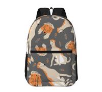 Hnnkloy Adorable lévrier afghan,Sac à dos de 17 pouces avec poches, sac à dos décontracté pour la journée, résistant à l'eau, sac d'école