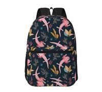 Hnnkloy Adorables axolotls,Sac à dos de 17 pouces avec poches, sac à dos décontracté pour la journée, résistant à l'eau, sac d'école