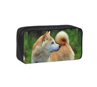 Hnnkloy Akita Inu Bokeh Animaux Chiens Akita Inu,Trousse à Crayons Grande capacité, Pochette Portable pour stylos, Sac de Papeterie pour l'école et Le Bureau