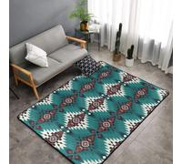 Hnnkloy Amérindiens du Sud-Ouest américain, Aztèques et Navajos, Tapis de Sol antidérapant de Grande Taille pour Salon et Chambre, 150 x 100 cm.