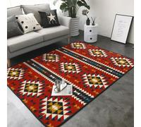 Hnnkloy Amérindiens du Sud-Ouest américain, Aztèques et Navajos, Tapis de Sol antidérapant pour Salon et Chambre, 208 x 148 cm