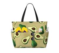 Hnnkloy Avocado Dot Brown,Sac de plage grande capacité, sac bandoulière de voyage pour femme - Sac fourre-tout imperméable