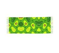 Hnnkloy Avocat sur Green Food And Drink,Écharpe en imitation cachemire pour femme, grande taille, châle léger à pompons, 196 x 68 cm