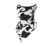 Hnnkloy Baleine Orque Tueur,Masque de protection souple cache-cou, demi-masque, écharpe, masque de sport