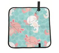 Hnnkloy Bébé Axolotl Mignon et Kawaii,Tapis de siège Pliable, Tapis de siège en Tissu Oxford, Coussin de siège Portable pour l'extérieur