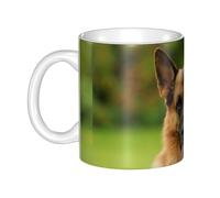 Hnnkloy Berger allemand heureux imprimé,Mug en céramique, grande tasse à café de 330 ml, idéale pour la cuisine, les restaurants