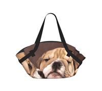 Hnnkloy Bisous Chiots bouledogues Anglais,Tapis de Camping Portable, Couverture de Pique-Nique multifonctionnelle et Pliable, utilisable comme Sac de Transport