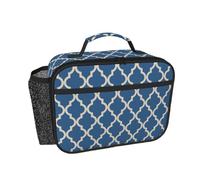 Hnnkloy Bleu marocain et beige,Sac à lunch portable, boîte à lunch résistante, sac isotherme réutilisable