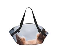 Hnnkloy Border Collie Marron Bokeh Dieu aux Yeux Jaunes,Tapis de Camping Portable, Couverture de Pique-Nique multifonctionnelle et Pliable, utilisable comme Sac de Transport