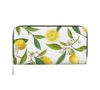 Hnnkloy Branches de citronnier Exotiques à Motifs, délicieuses et délicieuses,Portefeuille en Cuir PU Grande capacité pour Hommes et Femmes