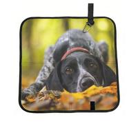 Hnnkloy Braque Allemand à Poil Court, Animaux de Compagnie d'automne, Chiens,Tapis de siège Pliable, Tapis de siège en Tissu Oxford, Coussin de siège Portable pour l'extérieur