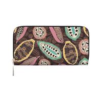 Hnnkloy cabosse de Cacao colorée,Portefeuille en Cuir PU Grande capacité pour Hommes et Femmes