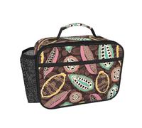 Hnnkloy cabosse de cacao colorée,Sac à lunch portable, boîte à lunch résistante, sac isotherme réutilisable