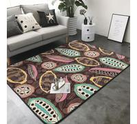 Hnnkloy cabosse de Cacao colorée, Tapis de Sol antidérapant pour Salon et Chambre, 208 x 148 cm