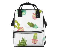 Hnnkloy Cactus et plantes succulentes en pots de fleurs,Sac à dos momie grande capacité, sac à langer, sac de voyage pour les activités de plein air