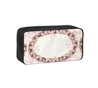 Hnnkloy Cadre Ovale Vintage à Roses Roses,Trousse à Crayons Grande capacité, Pochette Portable pour stylos, Sac de Papeterie pour l'école et Le Bureau