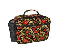 Hnnkloy Canneberge russe traditionnelle,Sac à lunch portable, boîte à lunch résistante, sac isotherme réutilisable