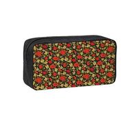 Hnnkloy Canneberge Russe Traditionnelle,Trousse à Crayons Grande capacité, Pochette Portable pour stylos, Sac de Papeterie pour l'école et Le Bureau