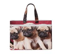 Hnnkloy Carlins Canapés Couvertures Photographies couleur,Sac à documents en toile avec fermeture éclair, sac fourre-tout, porte-documents pour l'école et le bureau