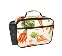 Hnnkloy Carottes dessinées à la main à l'aquarelle,Sac à lunch portable, boîte à lunch résistante, sac isotherme réutilisable