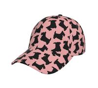 Hnnkloy Casquette de Baseball Motif Terrier écossais Rose Noir Casquette de Baseball
