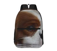 Hnnkloy Cavalier King Charles Spaniel Animaux de compagnie Chiots,Sac à dos de 17 pouces avec poches, sac à dos décontracté pour la journée, résistant à l'eau, sac d'école