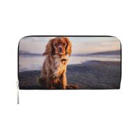 Hnnkloy Cavalier King Charles Spaniel Coast Pets Chiens,Portefeuille en Cuir PU Grande capacité pour Hommes et Femmes