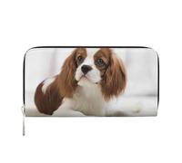 Hnnkloy Cavalier King Charles Spaniel Épagneul Brun,Portefeuille en Cuir PU Grande capacité pour Hommes et Femmes