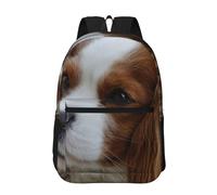 Hnnkloy Cavalier King Charles Spaniel mignon,Sac à dos de 17 pouces avec poches, sac à dos décontracté pour la journée, résistant à l'eau, sac d'école